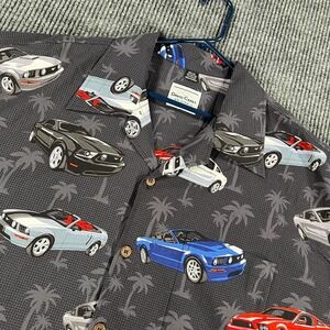 David Carey Ford Mustang Shirt Mens 3XL Short Sleeve Button Up Hawaiian New
